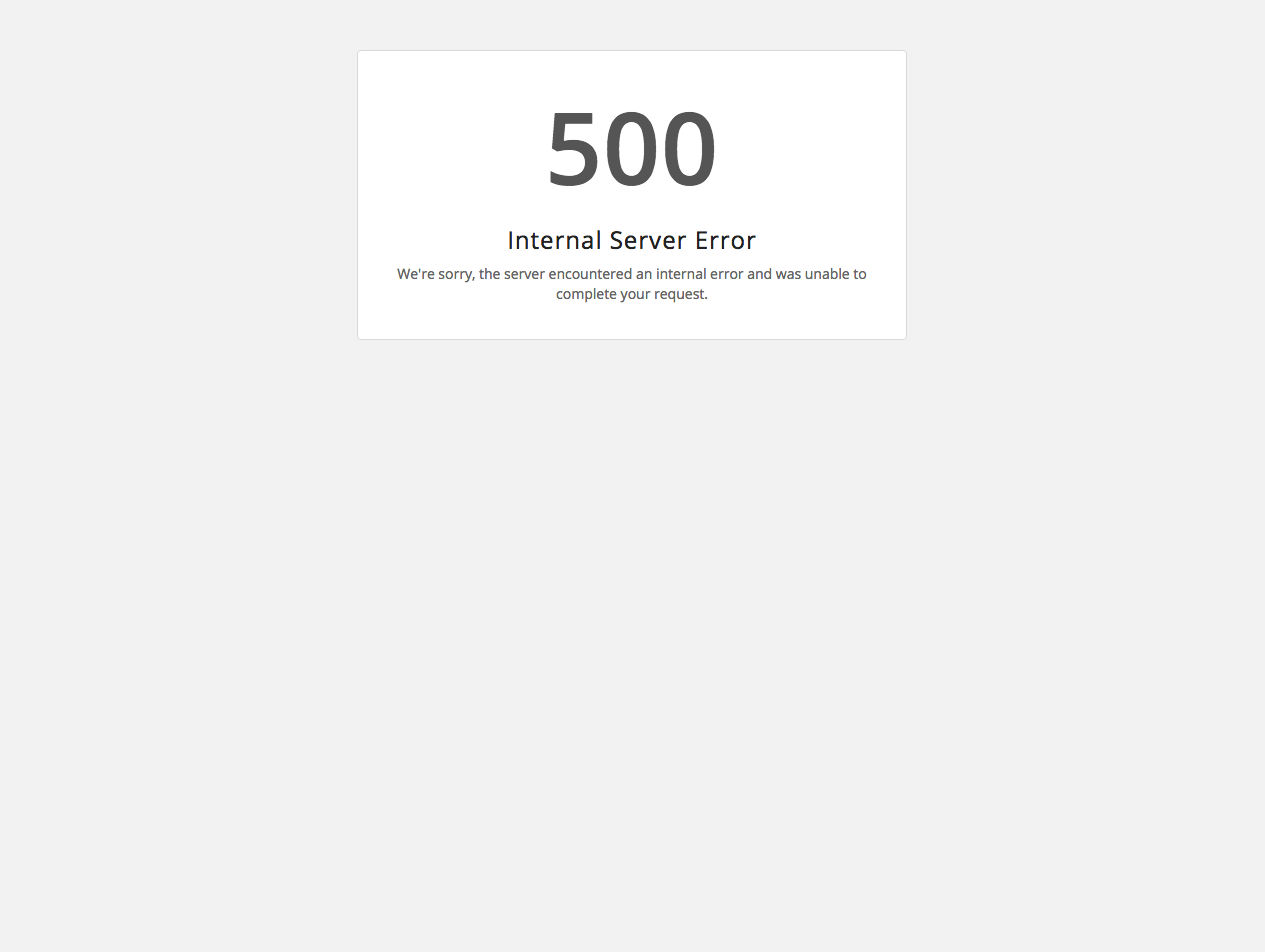 500 level error pages